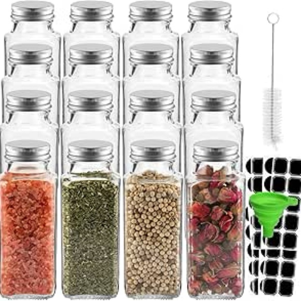 16 - 8oz STORAGE JARS
